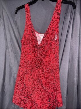 Candie's Red & Black Leopard Twist-Front Tank